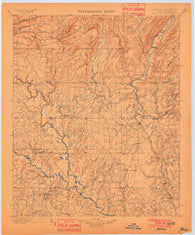 Antlers Oklahoma Historical topographic map, 1:125000 scale, 30 X 30 Minute, Year 1901