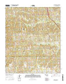 Antlers West Oklahoma Current topographic map, 1:24000 scale, 7.5 X 7.5 Minute, Year 2016