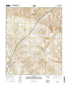 Apache Oklahoma Current topographic map, 1:24000 scale, 7.5 X 7.5 Minute, Year 2016