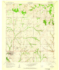 Apache Oklahoma Historical topographic map, 1:24000 scale, 7.5 X 7.5 Minute, Year 1956