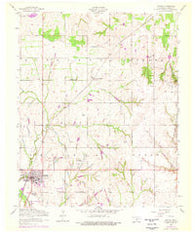 Apache Oklahoma Historical topographic map, 1:24000 scale, 7.5 X 7.5 Minute, Year 1956