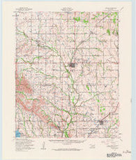 Apache Oklahoma Historical topographic map, 1:62500 scale, 15 X 15 Minute, Year 1956