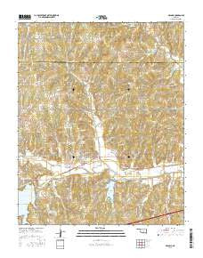 Arcadia Oklahoma Current topographic map, 1:24000 scale, 7.5 X 7.5 Minute, Year 2016