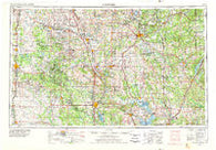 Ardmore Oklahoma Historical topographic map, 1:250000 scale, 1 X 2 Degree, Year 1957