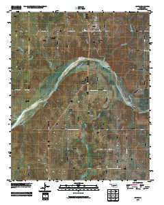 Asher Oklahoma Historical topographic map, 1:24000 scale, 7.5 X 7.5 Minute, Year 2009
