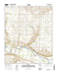 Augar Creek Oklahoma Current topographic map, 1:24000 scale, 7.5 X 7.5 Minute, Year 2016