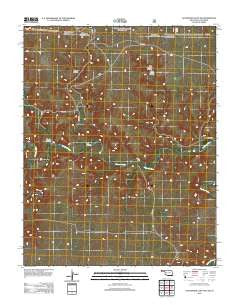 Autograph Cliff NW Oklahoma Historical topographic map, 1:24000 scale, 7.5 X 7.5 Minute, Year 2012