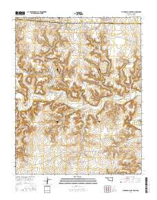 Autograph Cliff NW Oklahoma Current topographic map, 1:24000 scale, 7.5 X 7.5 Minute, Year 2016