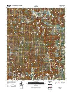 Avant Oklahoma Historical topographic map, 1:24000 scale, 7.5 X 7.5 Minute, Year 2012