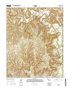 Avant Oklahoma Current topographic map, 1:24000 scale, 7.5 X 7.5 Minute, Year 2016