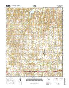 Aydelotte Oklahoma Current topographic map, 1:24000 scale, 7.5 X 7.5 Minute, Year 2016
