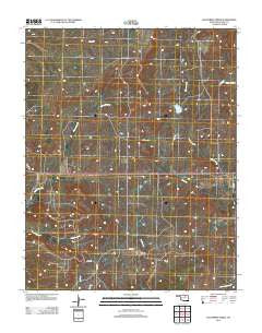 Baconrind Creek Oklahoma Historical topographic map, 1:24000 scale, 7.5 X 7.5 Minute, Year 2012