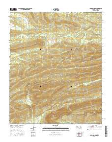 Baker Mountain Oklahoma Current topographic map, 1:24000 scale, 7.5 X 7.5 Minute, Year 2016