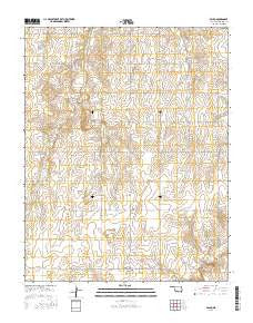 Balko Oklahoma Current topographic map, 1:24000 scale, 7.5 X 7.5 Minute, Year 2016