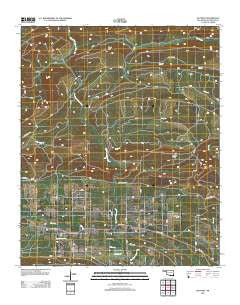 Battiest Oklahoma Historical topographic map, 1:24000 scale, 7.5 X 7.5 Minute, Year 2012