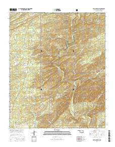 Bear Mountain Oklahoma Current topographic map, 1:24000 scale, 7.5 X 7.5 Minute, Year 2016