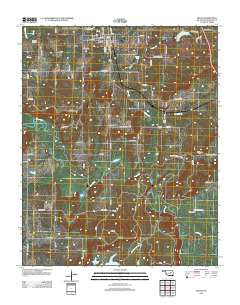 Beggs Oklahoma Historical topographic map, 1:24000 scale, 7.5 X 7.5 Minute, Year 2012