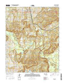 Beggs Oklahoma Current topographic map, 1:24000 scale, 7.5 X 7.5 Minute, Year 2016