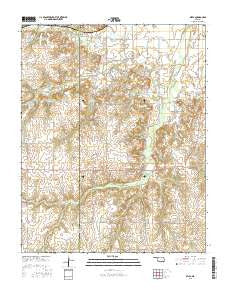 Belva Oklahoma Current topographic map, 1:24000 scale, 7.5 X 7.5 Minute, Year 2016