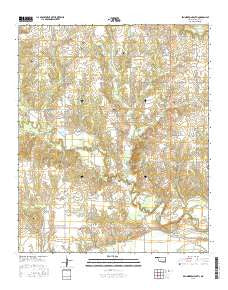Bennington South Oklahoma Current topographic map, 1:24000 scale, 7.5 X 7.5 Minute, Year 2016