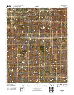 Berlin Oklahoma Historical topographic map, 1:24000 scale, 7.5 X 7.5 Minute, Year 2012