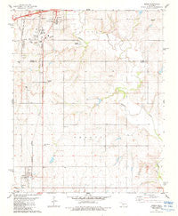 Bessie Oklahoma Historical topographic map, 1:24000 scale, 7.5 X 7.5 Minute, Year 1983