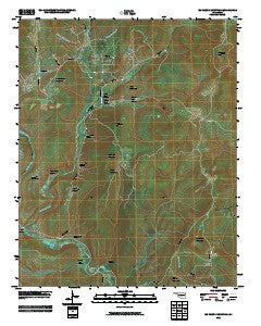 Big Round Mountain Oklahoma Historical topographic map, 1:24000 scale, 7.5 X 7.5 Minute, Year 2010