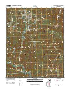 Big Round Mountain Oklahoma Historical topographic map, 1:24000 scale, 7.5 X 7.5 Minute, Year 2012