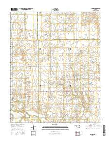 Billings Oklahoma Current topographic map, 1:24000 scale, 7.5 X 7.5 Minute, Year 2016