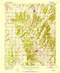 Binger Oklahoma Historical topographic map, 1:62500 scale, 15 X 15 Minute, Year 1951