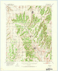 Binger Oklahoma Historical topographic map, 1:62500 scale, 15 X 15 Minute, Year 1951