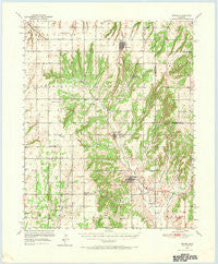 Binger Oklahoma Historical topographic map, 1:62500 scale, 15 X 15 Minute, Year 1951