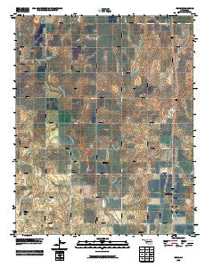 Bison Oklahoma Historical topographic map, 1:24000 scale, 7.5 X 7.5 Minute, Year 2009