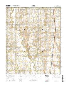 Bison Oklahoma Current topographic map, 1:24000 scale, 7.5 X 7.5 Minute, Year 2016