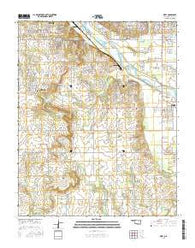 Bixby Oklahoma Current topographic map, 1:24000 scale, 7.5 X 7.5 Minute, Year 2016