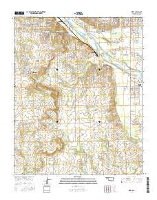 Bixby Oklahoma Current topographic map, 1:24000 scale, 7.5 X 7.5 Minute, Year 2016