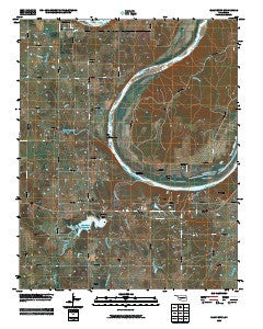 Blackburn Oklahoma Historical topographic map, 1:24000 scale, 7.5 X 7.5 Minute, Year 2009