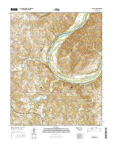 Blackburn Oklahoma Current topographic map, 1:24000 scale, 7.5 X 7.5 Minute, Year 2016