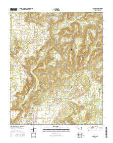 Blackgum Oklahoma Current topographic map, 1:24000 scale, 7.5 X 7.5 Minute, Year 2016