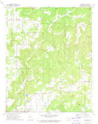 Blackgum Oklahoma Historical topographic map, 1:24000 scale, 7.5 X 7.5 Minute, Year 1972
