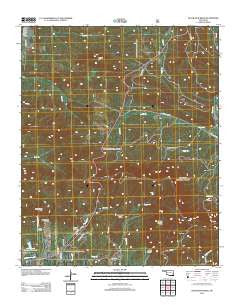Blackjack Ridge Oklahoma Historical topographic map, 1:24000 scale, 7.5 X 7.5 Minute, Year 2012