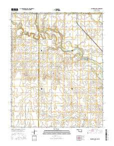 Blackwell NW Oklahoma Current topographic map, 1:24000 scale, 7.5 X 7.5 Minute, Year 2016