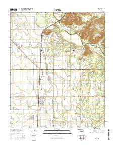 Blair Oklahoma Current topographic map, 1:24000 scale, 7.5 X 7.5 Minute, Year 2016