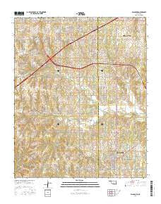 Blanchard Oklahoma Current topographic map, 1:24000 scale, 7.5 X 7.5 Minute, Year 2016