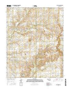Blue Mound Oklahoma Current topographic map, 1:24000 scale, 7.5 X 7.5 Minute, Year 2016