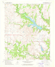 Bluestem Lake Oklahoma Historical topographic map, 1:24000 scale, 7.5 X 7.5 Minute, Year 1973