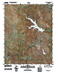 Bluestem Lake Oklahoma Historical topographic map, 1:24000 scale, 7.5 X 7.5 Minute, Year 2010