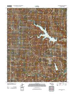 Bluestem Lake Oklahoma Historical topographic map, 1:24000 scale, 7.5 X 7.5 Minute, Year 2013