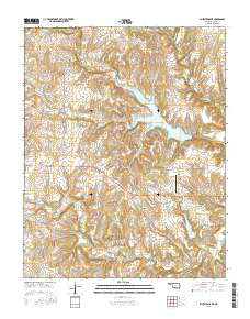 Bluestem Lake Oklahoma Current topographic map, 1:24000 scale, 7.5 X 7.5 Minute, Year 2016
