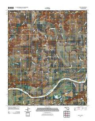 Bluff Oklahoma Historical topographic map, 1:24000 scale, 7.5 X 7.5 Minute, Year 2012